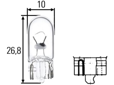 Hella® Glassockellampe 24 V, 3 W, W2,1x9,5d, 8GP 003 594-241