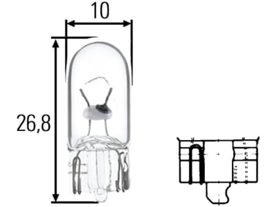 Hella® Glassockellampe 24 V, 5 W, W2,1x9,5d, 8GP 003 594-251