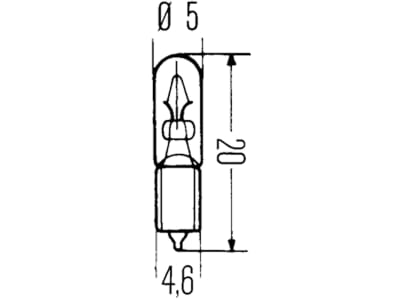Hella® Glassockellampe 24 V, 1,2 W, W2x4,6d, 8GP 002 095-241 Hella® Glassockellampe 24 V, 1,2 W, W2x4,6d, 8GP 002 095-241