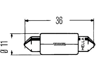 Hella® Soffitte 12 V, 5 W, SV 8,5-8, 8GM 002 092-121 Hella® Soffitte 12 V, 5 W, SV 8,5-8, 8GM 002 092-121