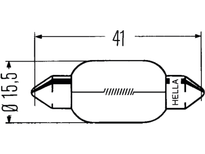 Hella® Soffitte 12 V, 21 W, SV 8,5, 8GM 002 091-181 Hella® Soffitte 12 V, 21 W, SV 8,5, 8GM 002 091-181