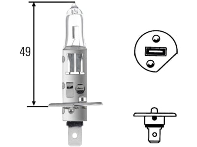 Hella® Halogenlampe H1, 24 V, 70 W, P14,5s, 8GH 002 089-251 Hella® Halogenlampe H1, 24 V, 70 W, P14,5s, 8GH 002 089-251