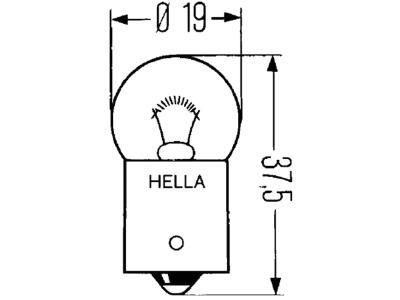 Hella® Kugellampe R10W, 12 V, 10 W, BA15s, 8GA 002 071-131