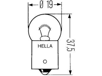 Hella® Kugellampe R5W, 12 V, 5 W, BA15s, 8GA 002 071-121 Hella® Kugellampe R5W, 12 V, 5 W, BA15s, 8GA 002 071-121