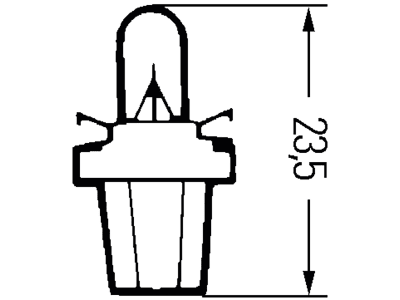 Hella® Kunststoffsockellampe 12 V, 2 W, BX8,5d, 8GA 007 997-081 Hella® Kunststoffsockellampe 12 V, 2 W, BX8,5d, 8GA 007 997-081