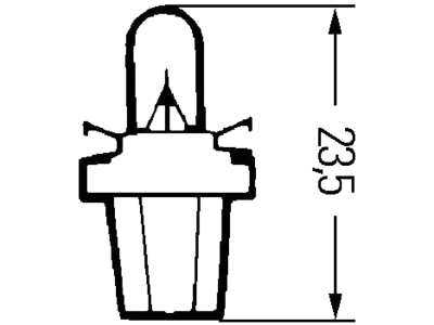 Hella® Kunststoffsockellampe 12 V, 1,2 W, BX8,5d, 8GA 007 997-031