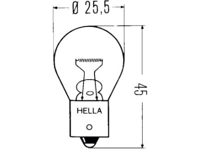 Hella® Kugellampe PY21W, 12 V, 21 W, BAU 15s, 8GA 006 841-121 Hella® Kugellampe PY21W, 12 V, 21 W, BAU 15s, 8GA 006 841-121