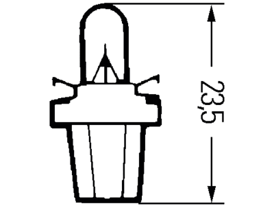 Hella® Kunststoffsockellampe 24 V, 1,2 W, BX8,5d, 8GA 007 997-071 Hella® Kunststoffsockellampe 24 V, 1,2 W, BX8,5d, 8GA 007 997-071