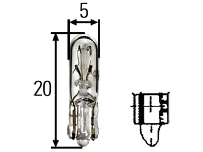 Hella® Glassockellampe 24 V, 2 W, W2x4,6d, 8GA 007 997-181