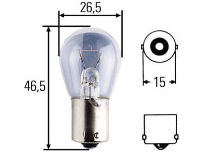 Hella® Kugellampe R24V/18W, 24 V, 18 W, BA15s, 8GA 002 072-241