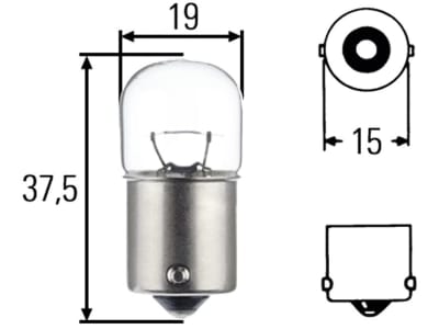 Hella® Kugellampe R10W, 12 V, 10 W, BA15s in Blisterpackung, 8GA 002 071-133 Hella® Kugellampe R10W, 12 V, 10 W, BA15s in Blisterpackung, 8GA 002 071-133
