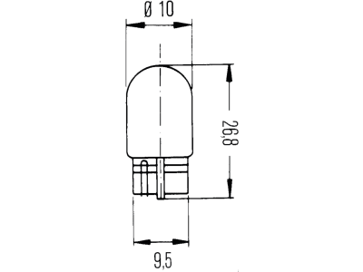 Hella® Glassockellampe 12 V, 3 W, W2,1x9,5d, 8GP 003 594-141