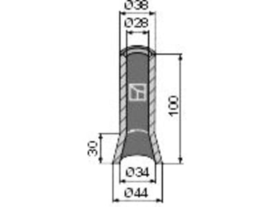 Industriehof® Zinkenträgerrohr 80 x 60 mm für Frontladerzinken