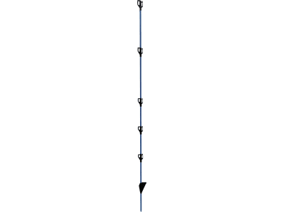 Ako Zaunpfahl "compact+" 1,47 m Fiberglas blau, 10 St., 444251
