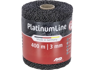 Ako Litze "PlatinumLine" 400 m, schwarz; weiß, Ø 3,0 mm, 442836