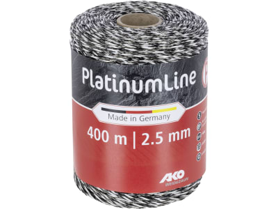 Ako Litze "PlatinumLine" 400 m, schwarz; weiß, Ø 2,5 mm, 442834