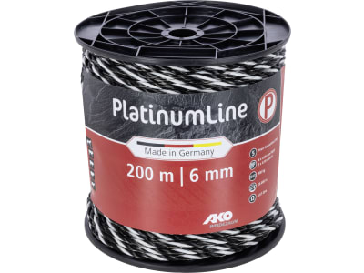 Ako Elektroseil "PlatinumLine" 6 mm/200 m, schwarz; weiß, 442837