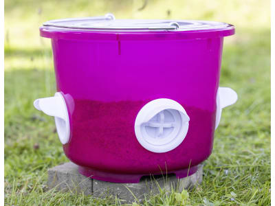 KERBL Futtereimer 12 l, pink; transparent, 70204