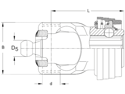 Walterscheid Weitwinkelanschlussgabel "ASGE" WW80° Baugröße 2480, Profil 1 3/8" 6, mit Ziehverschluss, 1135299