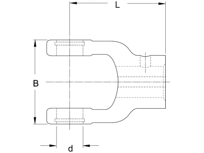 Walterscheid Nabengabel "NG" W Baugröße 2100, Profil 20H8, mit Passfedernut, 1040233