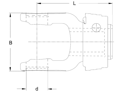 Walterscheid Anschlussgabel "ASGE" W 2300, Profil 1 3/8" 6, Ziehverschluss ASGE, 1133834