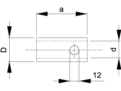 Walterscheid Reduzierhülse Kat. 2/1, 22,4 x 28 x 63 mm, für Kugelfangprofil, mit Bohrung, 1082651