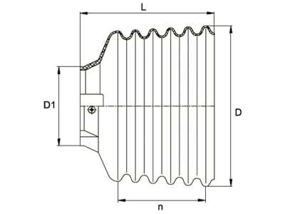 Walterscheid Schutztrichter "SC15" W; WW80° 2100; 2200; 2300; 2280; 2380, 152 x 237 mm, 12 Rippen, 1365352