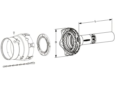 Walterscheid Schutzhälfte "SDFH15" WW80° 2280; 2380, innen, 1.000 mm, mit Flexo-Trichter, 1116473