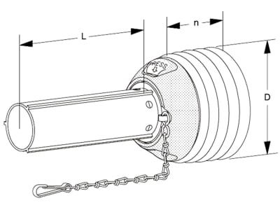 Walterscheid Schutzhälfte "PGH20/PGH25" P; PW80° 300; 400; 500; 480; 580, innen, 1.500 mm, 5 Rippen, 1116622