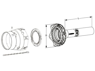 Walterscheid Schutzhälfte "SPFH25" PW80° 480; 580, innen, 1.500 mm, mit Flexo-Trichter, 1136366