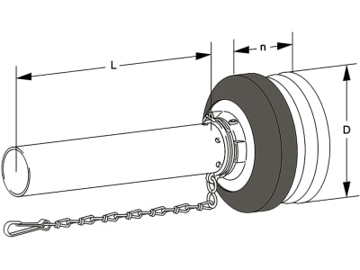 Walterscheid Schutzhälfte "SDH25" W 2300; 2400; 2500, außen, 1.000 mm, 8 Rippen, 1375627