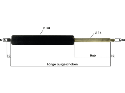 TRAILER POOL Gasdruckfeder 418 – 768 mm, 1.300 N, Gewinde/Gewinde, für Anhänger Baureihe 14/18, GF14283507681300 TRAILER POOL Gasdruckfeder 418 – 768 mm, 1.300 N, Gewinde/Gewinde, für Anhänger Baureihe 14/18, GF14283507681300