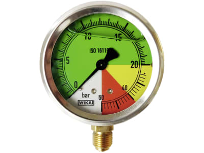 Agrotop Glyzerin-Manometer, Anschluss 1/4" AG unten, 0 bis 60 bar, 10200 Agrotop Glyzerin-Manometer, Anschluss 1/4" AG unten, 0 bis 60 bar, 10200