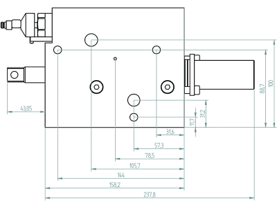 Zusatzsteuergerät, für Bosch-System SB 23 LS, AK -TB-, sitzdichtend, rechts Zusatzsteuergerät, für Bosch-System SB 23 LS, AK -TB-, sitzdichtend, rechts