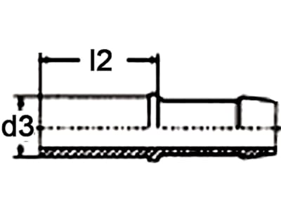 Rohrnippel "BE" NW 16, leicht, Schneidringanschluss 