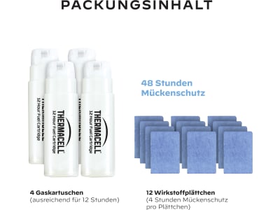 Thermacell Wirkstoffplättchen mit Prallethrin zur Mückenabwehr, für 20 m², 48 Stunden Mückenschutz, 86601331