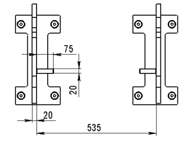 Düvelsdorf Anschraubplatte D-Lock; JCB Kompakt, 2 St., 5120212