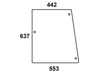 Seitenscheibe, klar, links/rechts, für Case IH 600, 700, 800, 900, 1000, Kabine Comfort 2000