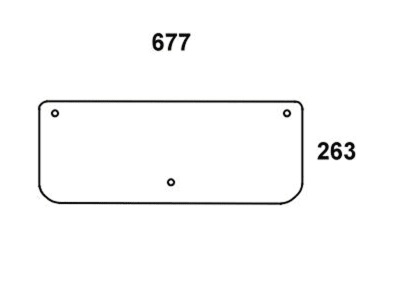 Heckscheibe, klar, für Case IH 600, 700, 800, 900, 1000