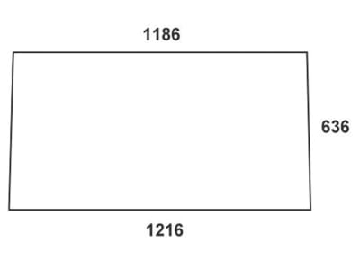 Frontscheibe, klar, Länge 1.216 mm; 1.186 mm, für Mercedez-Benz MB-Trac Frontscheibe, klar, Länge 1.216 mm; 1.186 mm, für Mercedez-Benz MB-Trac