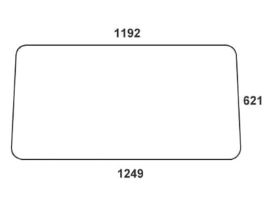 Frontscheibe, klar, Länge 1.249 mm; 1.192 mm, für Mercedez-Benz MB-Trac Frontscheibe, klar, Länge 1.249 mm; 1.192 mm, für Mercedez-Benz MB-Trac