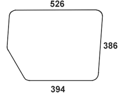 Seitenscheibe, klar, für Mercedes-Benz MB-Trac 440 725 00 10 Seitenscheibe, klar, für Mercedes-Benz MB-Trac 440 725 00 10