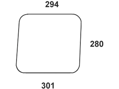 Seitenscheibe, grün, für Mercedes-Benz MB-Trac 441 671 04 10 Seitenscheibe, grün, für Mercedes-Benz MB-Trac 441 671 04 10