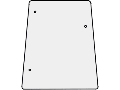 Seitenscheibe, klar, links/rechts, für John Deere 3-Zylinder 900, 1000, 4-Zylinder 1000, 2000, Kabine MC-1; CC-2