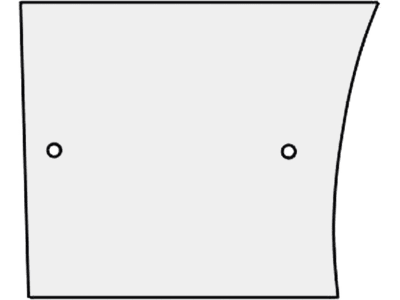 Türscheibe, klar, unten links/rechts, Länge 372 mm; 446 mm, für John Deere 1000, 2000, Kabine MC-1; CC-2 Türscheibe, klar, unten links/rechts, Länge 372 mm; 446 mm, für John Deere 1000, 2000, Kabine MC-1; CC-2