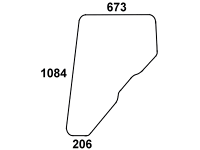 Türscheibe, klar, links/rechts, für Claas Ceres, John Deere 3000, Kabine MX 3; MX 4