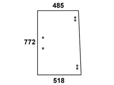 Seitenscheibe, grün, hinten links/rechts, für Steyr 8140, 8150, 8160, 8170, Kabine RS-2