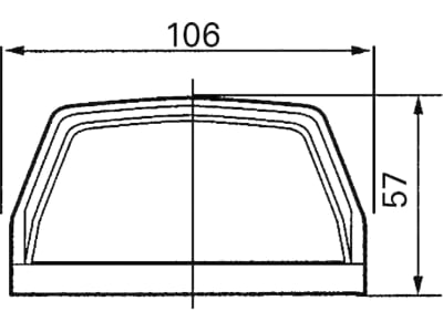 Kennzeichenleuchte hinten links/rechts, schwarz, eckig, 106 x 57 x 57 mm, Sockel BA15s