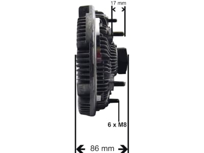 Viskokupplung für Case IH Traktor MX 240, 250, 270; New Holland Traktor TG 255, 285, 448005N Viskokupplung für Case IH Traktor MX 240, 250, 270; New Holland Traktor TG 255, 285, 448005N