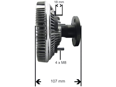 Viskokupplung für John Deere Traktor 6010, 6010 SE, 6205, 6505, 448012N